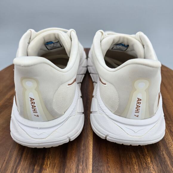 Hoka One One Arahi 7 Shoes Womens 8.5B White Rose Gold Athletic Running Sneakers - Picture 4 of 12